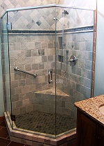 Dover Foxcroft frameless neo angle shower